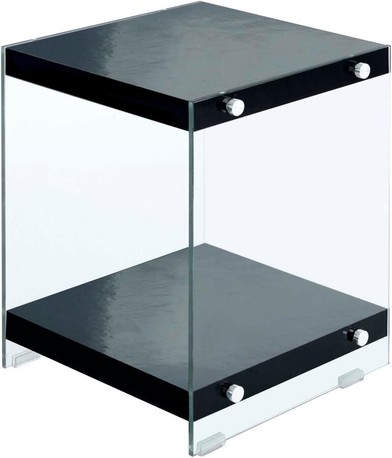 Kayoom Bijzettafel Elementary vierkante vorm veel opslagruimte Legplanken gehard glas onderhoudsvriendelijk (1 stuk) - Foto 6