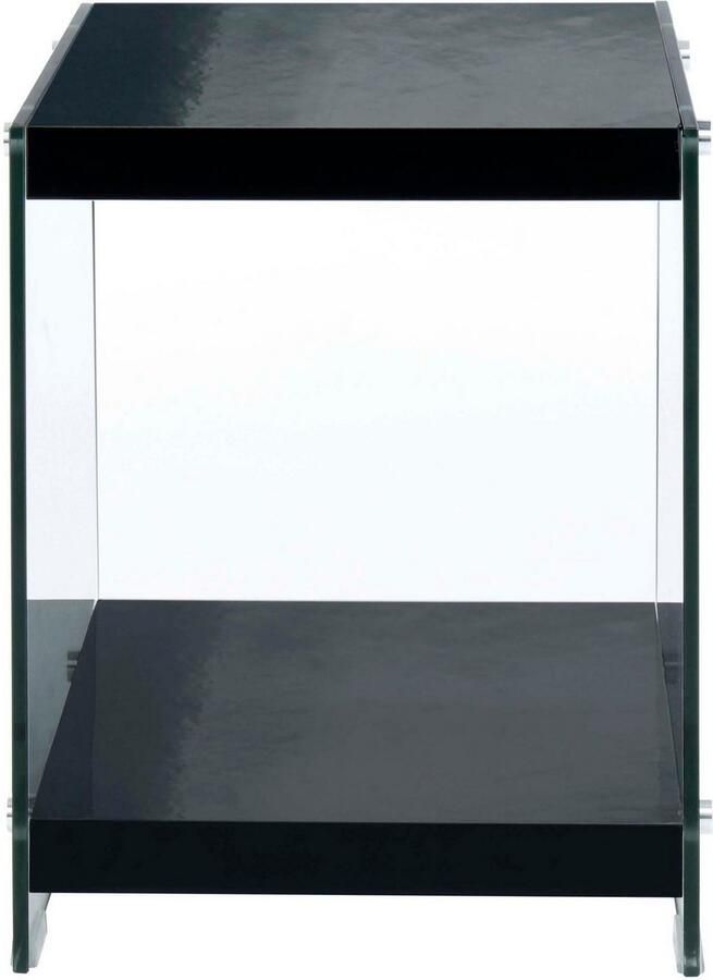 Kayoom Bijzettafel Elementary vierkante vorm veel opslagruimte Legplanken gehard glas onderhoudsvriendelijk (1 stuk) - Foto 3