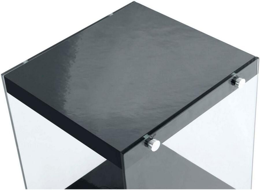 Kayoom Bijzettafel Elementary vierkante vorm veel opslagruimte Legplanken gehard glas onderhoudsvriendelijk (1 stuk) - Foto 2