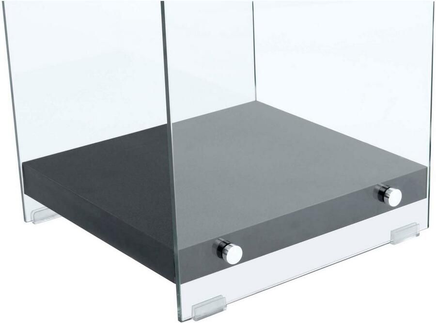 Kayoom Bijzettafel Elementary vierkante vorm veel opslagruimte Legplanken gehard glas onderhoudsvriendelijk (1 stuk)