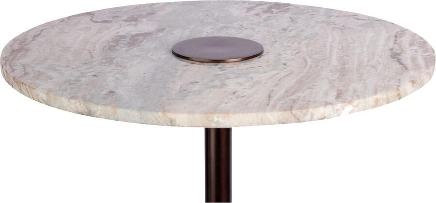 Kayoom Bijzettafel Harry 125 luxe tafelblad van 100% marmer Tafelblad van marmer stabiel frame van ijzer (1 stuk) - Foto 3