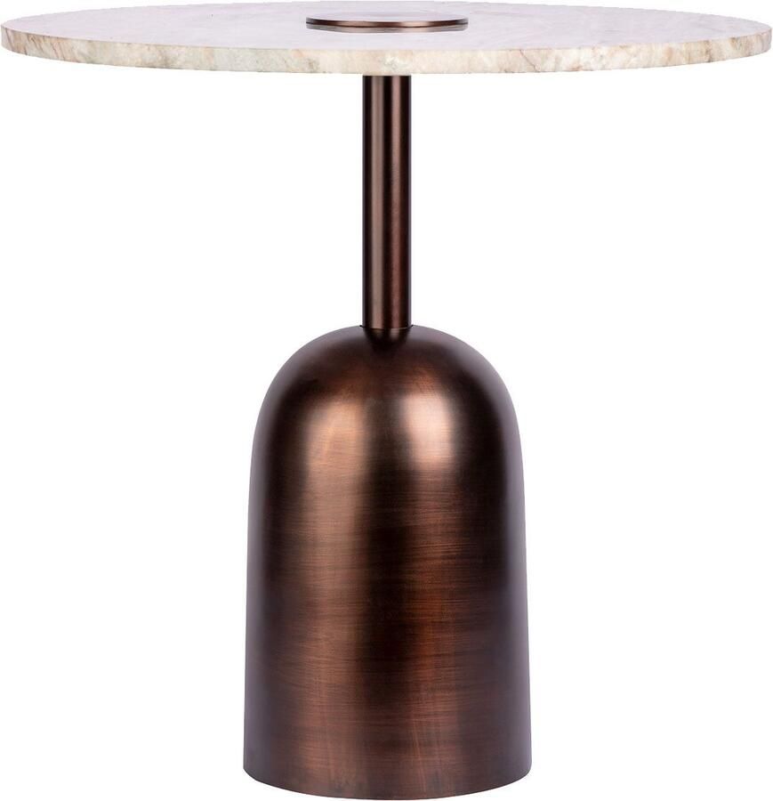 Kayoom Bijzettafel Harry 125 luxe tafelblad van 100% marmer Tafelblad van marmer stabiel frame van ijzer (1 stuk)