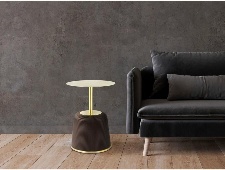 Kayoom Bijzettafel Jokai 325 ijzeren frame PU-stof bekleding praktische opbergruimte elegant stevige constructie onderhoudsvriendelijk (1 stuk)