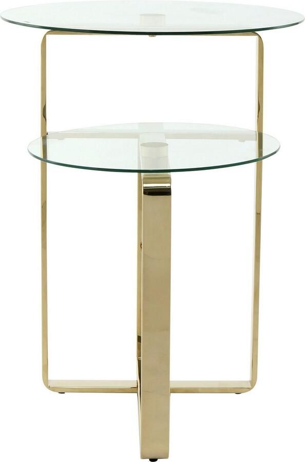 Kayoom Bijzettafel Katris bijzonder frame van stevig RVS exclusief ontwerp van het onderstel van edelstaal twee planken (1 stuk) - Foto 6