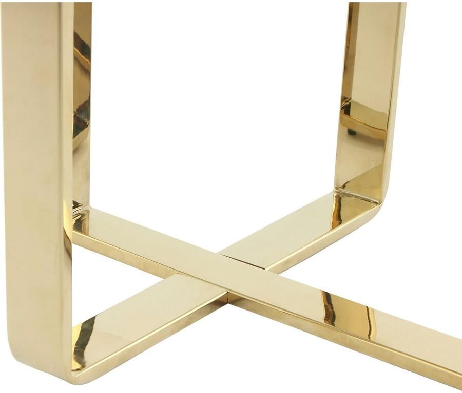 Kayoom Bijzettafel Katris bijzonder frame van stevig RVS exclusief ontwerp van het onderstel van edelstaal twee planken (1 stuk) - Foto 4