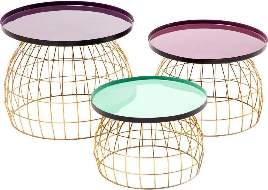 Kayoom Bijzettafel Laudatio bijzettafel-set bijzettafels in 3-delige set gaaslook (set 3 stuks) - Foto 2