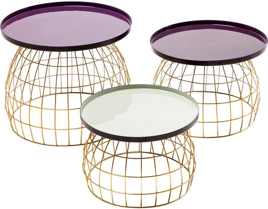 Kayoom Bijzettafel Laudatio bijzettafel-set bijzettafels in 3-delige set gaaslook (set 3 stuks) - Foto 2