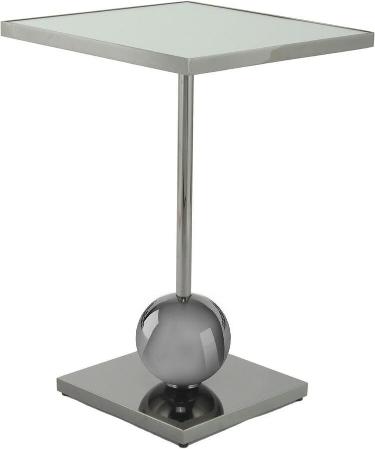 Kayoom Bijzettafel Leva 125 opbergruimte voor decoratie RVS frame spiegelglasblad (1 stuk) - Foto 2