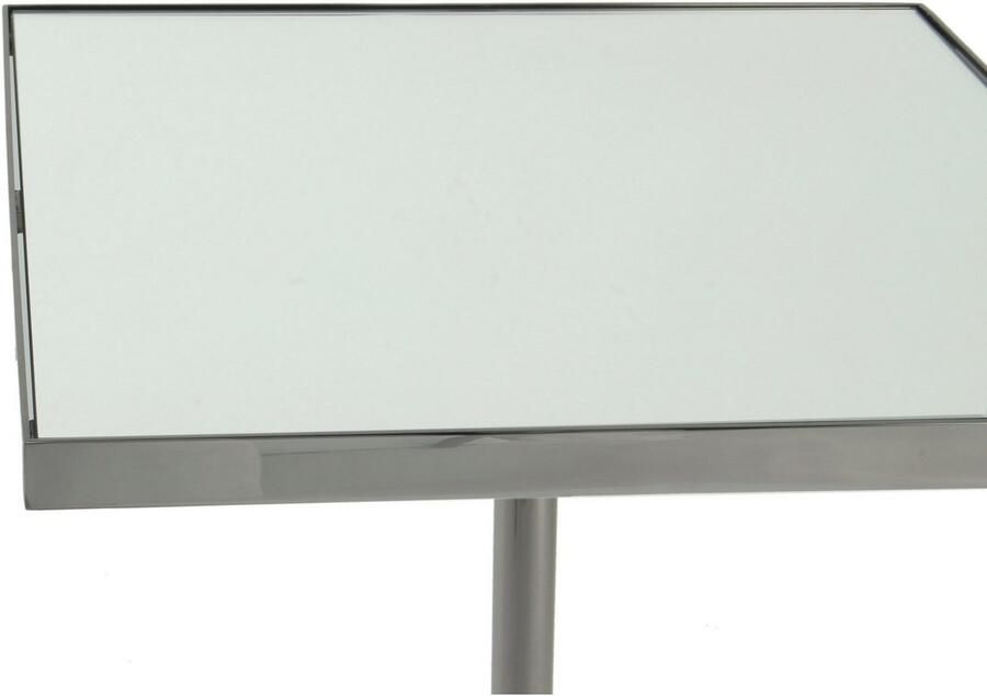 Kayoom Bijzettafel Leva 125 opbergruimte voor decoratie RVS frame spiegelglasblad (1 stuk) - Foto 4