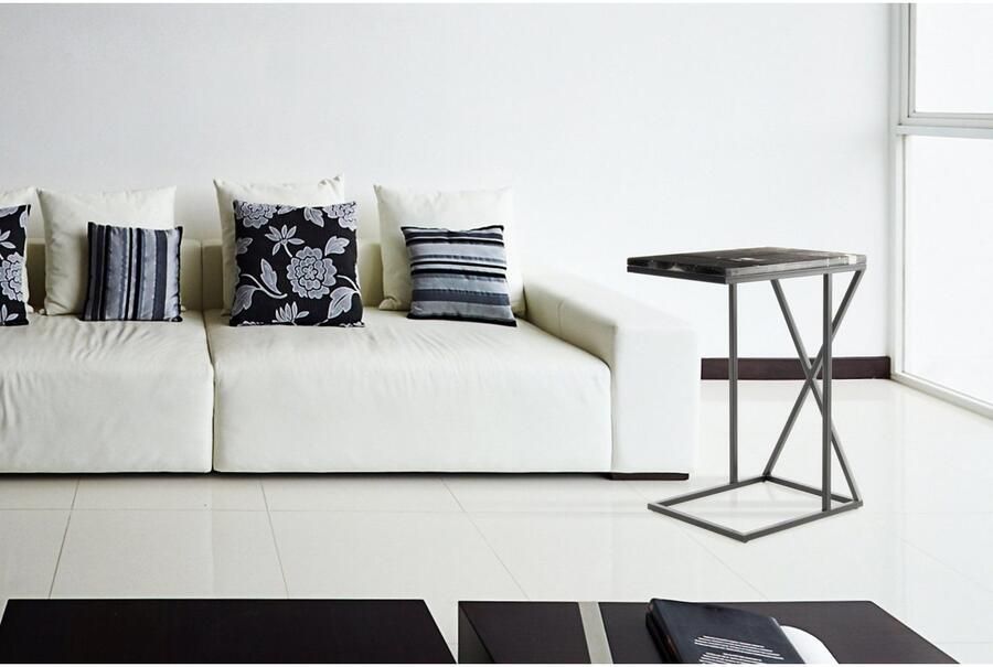 Kayoom Bijzettafel Louis 125 design-tafel met stijl marmer tafelblad Marmeren tafelblad detailrijk robuust frame tijdloos (1 stuk) - Foto 3