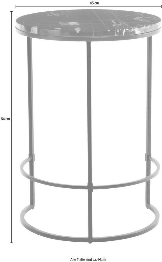 Kayoom Bijzettafel Louis 225 design-tafel met stijl marmeren tafelblad Marmeren tafelblad detailrijk robuust frame tijdloos (1 stuk) - Foto 4