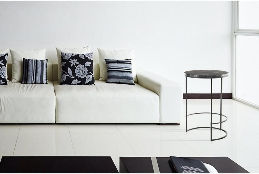 Kayoom Bijzettafel Louis 225 design-tafel met stijl marmeren tafelblad Marmeren tafelblad detailrijk robuust frame tijdloos (1 stuk) - Foto 3