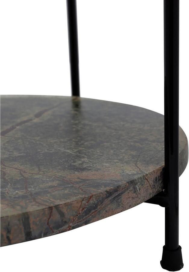 Kayoom Bijzettafel Louisa 125 bijzettafel van metaal en marmer aantrekkelijk ontwerp Decoratief edele marmeren plaat en metalen dienblad stijlvol ontwerp (1 stuk) - Foto 9