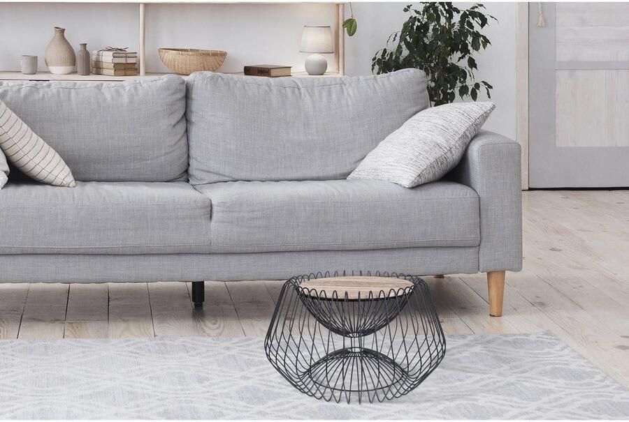 Kayoom Bijzettafel Malibu 325 bijzettafel met luxe marmeren blad ø marmeren blad: 37 cm trendy metalen design onderhoudsvriendelijk (1 stuk) - Foto 4