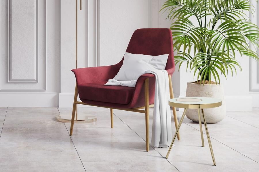 Kayoom Bijzettafel Morrison 2025 bijzettafel van ijzer Handwerk gelakte tafel met metaleffecten op 3 poten (1 stuk) - Foto 6