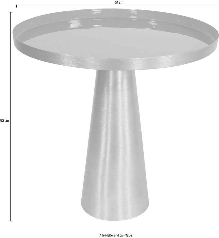 Kayoom Bijzettafel Morrison 525 bijzettafel in ronde vorm stijlvol retro-ontwerp Tafelblad in dienblad vorm moderne kleuren hoogte rand dienblad: 3 cm (1 stuk)