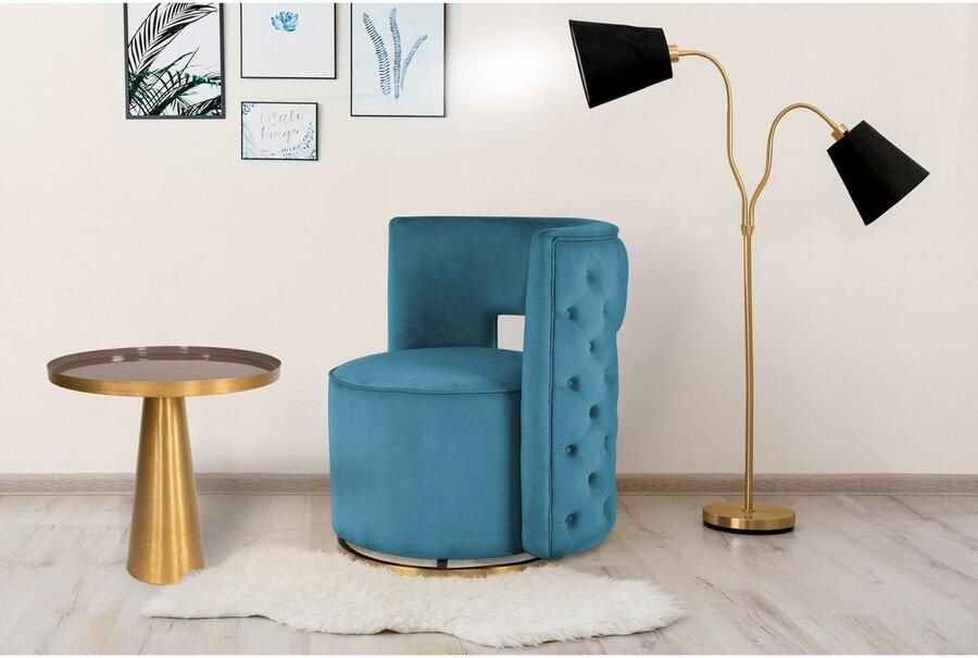 Kayoom Bijzettafel Morrison 525 bijzettafel in ronde vorm stijlvol retro-ontwerp Tafelblad in dienblad vorm moderne kleuren hoogte rand dienblad: 3 cm (1 stuk) - Foto 2