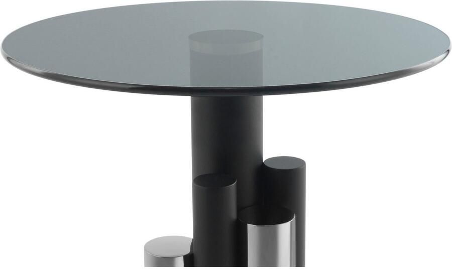 Kayoom Bijzettafel Ontario 225 ronde glasplaat van veiligheidsglas 100% roestvrijstaal (1 stuk) - Foto 6