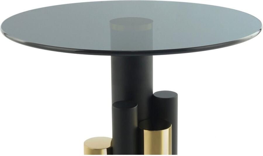 Kayoom Bijzettafel Ontario 225 ronde glasplaat van veiligheidsglas 100% roestvrijstaal (1 stuk) - Foto 7