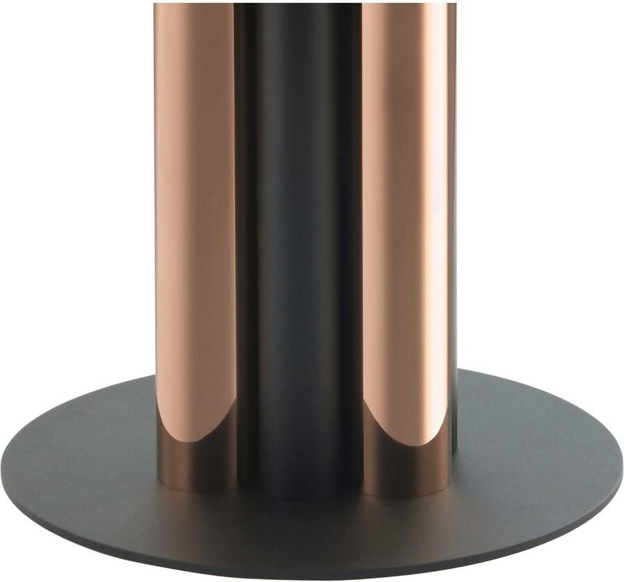 Kayoom Bijzettafel Ontario 225 ronde glasplaat van veiligheidsglas 100% roestvrijstaal (1 stuk)