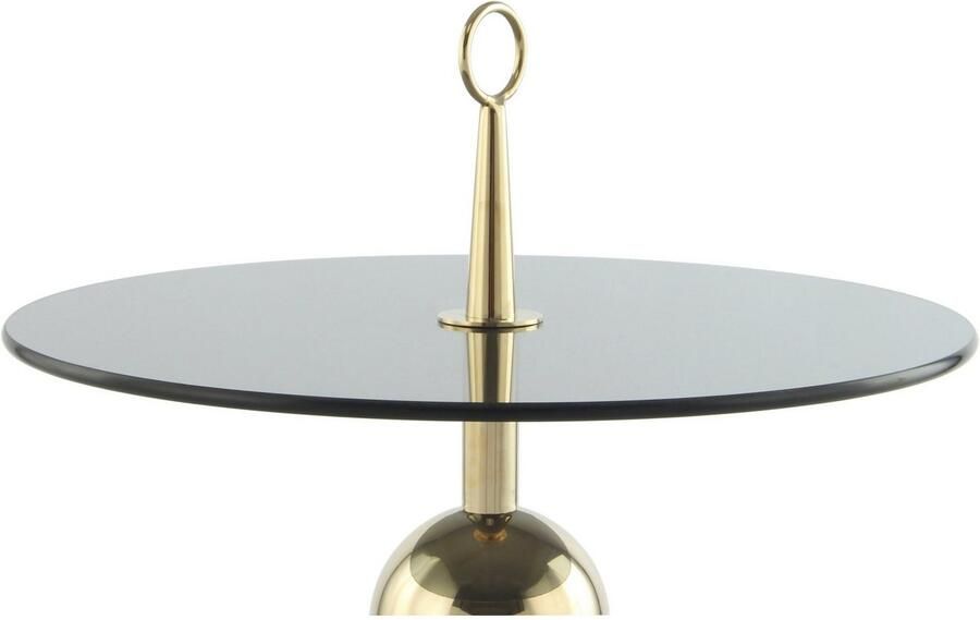 Kayoom Bijzettafel Ontario 325 ronde glasplaat van veiligheidsglas 100% roestvrij staal (1 stuk) - Foto 4