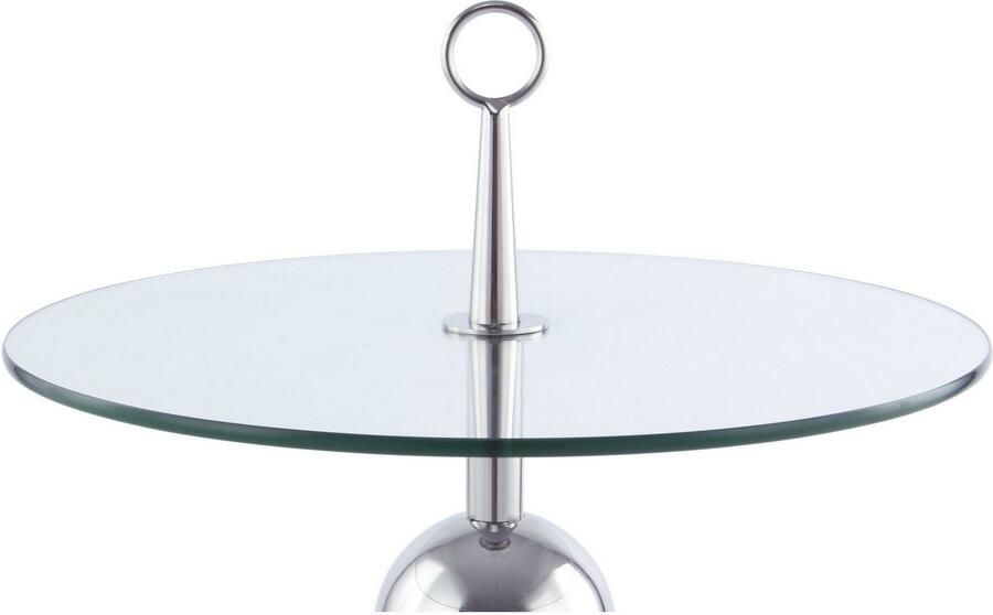 Kayoom Bijzettafel Ontario 325 ronde glasplaat van veiligheidsglas 100% roestvrij staal (1 stuk) - Foto 5