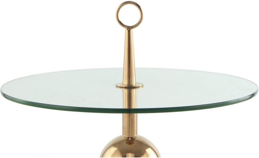 Kayoom Bijzettafel Ontario 325 ronde glasplaat van veiligheidsglas 100% roestvrij staal (1 stuk) - Foto 5