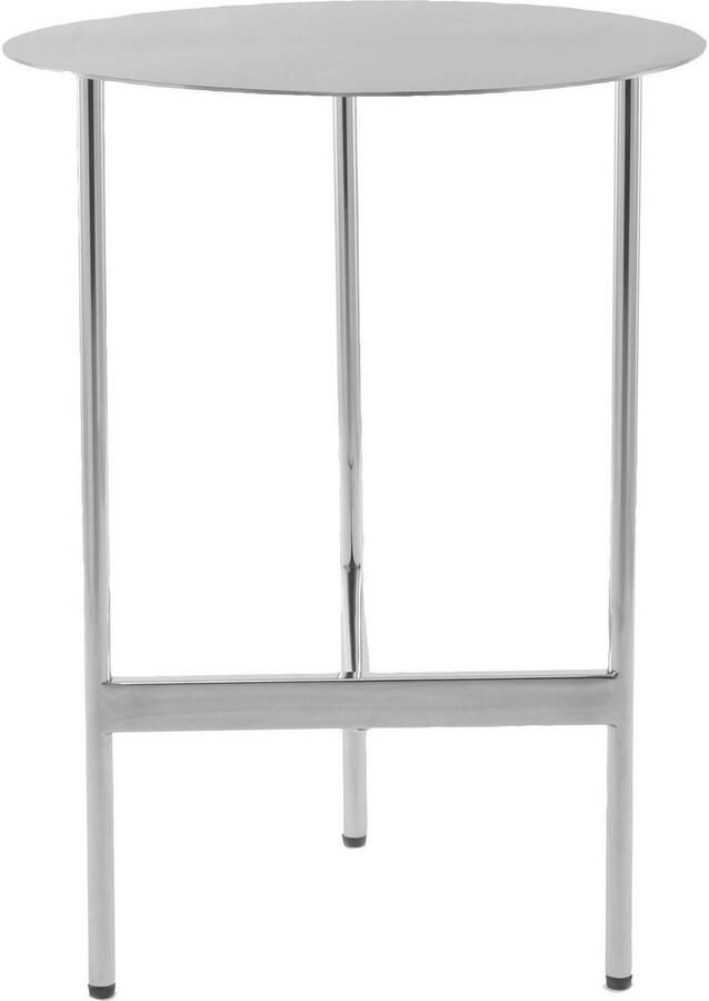 Kayoom Bijzettafel Pema minimalistisch ontwerp past bij elke interieurstijl minimalistisch ontwerp van het onderstel van edelstaal ronde legplank (1 stuk) - Foto 2