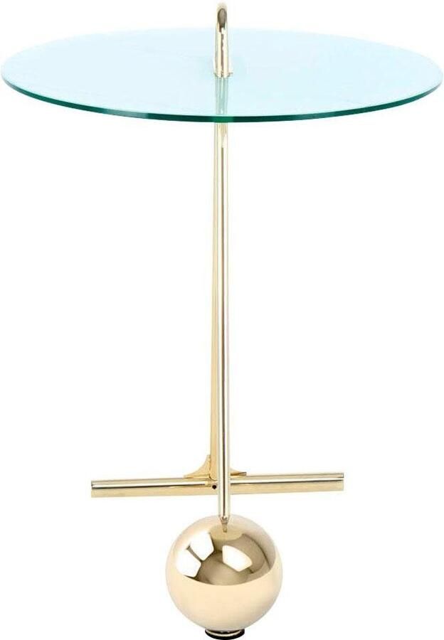 Kayoom Bijzettafel Pendulum 525 met ronde tafelblad Marmerlook frame in pendule design praktisch draagbaar (1 stuk) - Foto 5