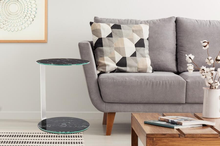 Kayoom Bijzettafel Quentin 525 sofa-bijzettafel met metalen frame Onderstel ook als legplank elegante vorm en verschillende kleurvarianten (1 stuk) - Foto 7