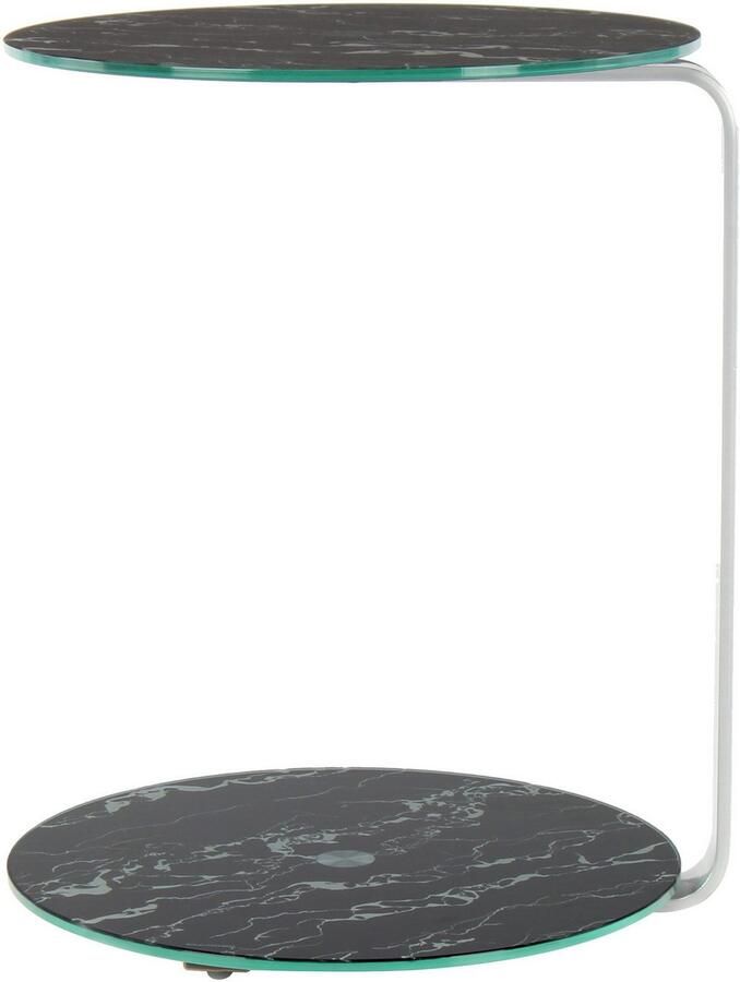 Kayoom Bijzettafel Quentin 525 sofa-bijzettafel met metalen frame Onderstel ook als legplank elegante vorm en verschillende kleurvarianten (1 stuk)