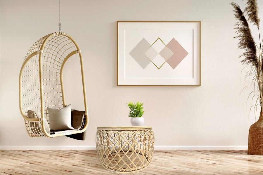 Kayoom Bijzettafel Rattan tafel Massa 125 bijzettafel met blikvanger-kwaliteit Bohostijl handgemaakt natuurlijk materiaal tijdloze uitstraling (1 stuk) - Foto 4