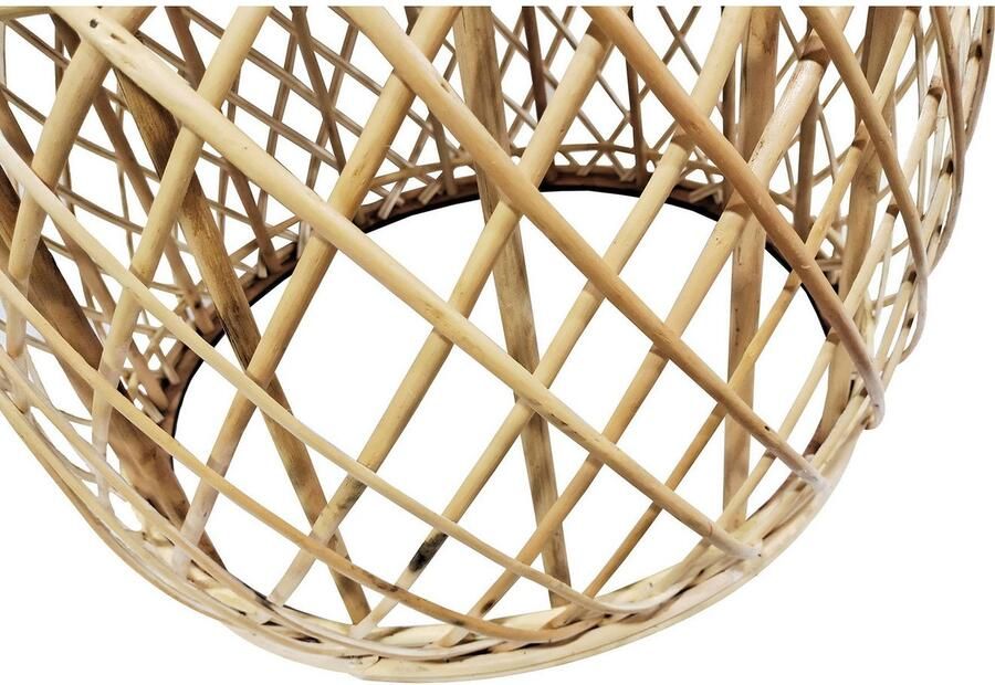 Kayoom Bijzettafel Rattan tafel Massa 125 bijzettafel met blikvanger-kwaliteit Bohostijl handgemaakt natuurlijk materiaal tijdloze uitstraling (1 stuk) - Foto 3