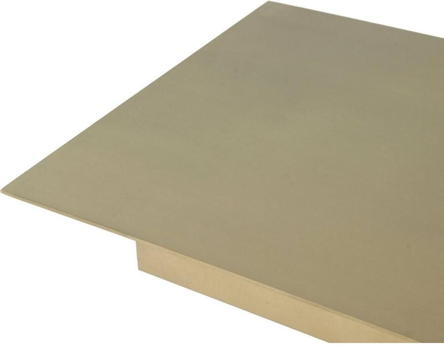 Kayoom Bijzettafel Rocio 225 bijpassende marmeren voet in hoekig ontwerp Hoekige marmeren voet hoekige legplank en frame van edelstaal (1 stuk) - Foto 3