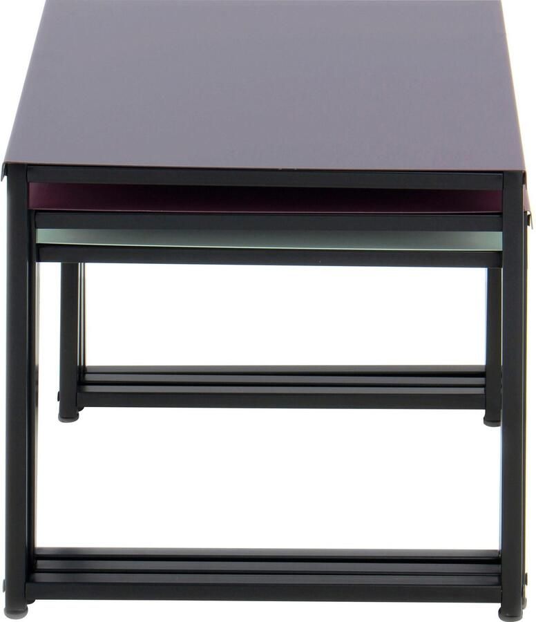 Kayoom Bijzettafel South 110 3-delige set tafelset in modern ontwerp Ruimtebesparende bijzettafels in bonte kleuren onderhoudsvriendelijk (set 3 stuks) - Foto 3