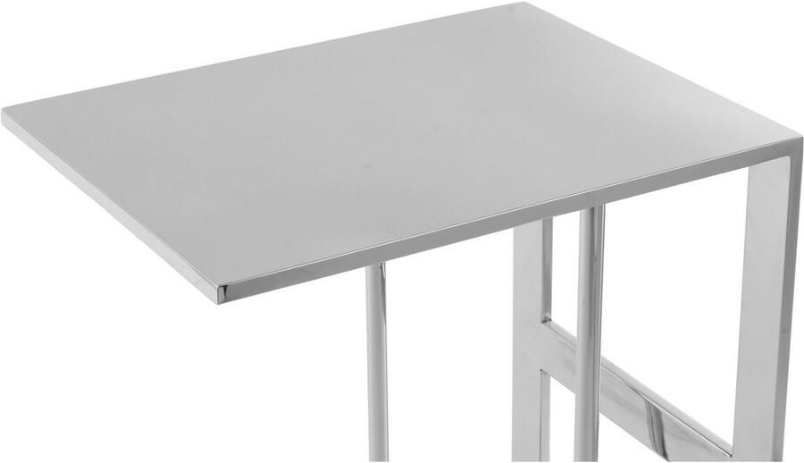 Kayoom Bijzettafel Sten 125 minimalistisch ontwerp gemaakt van 100% RVS (1 stuk) - Foto 4
