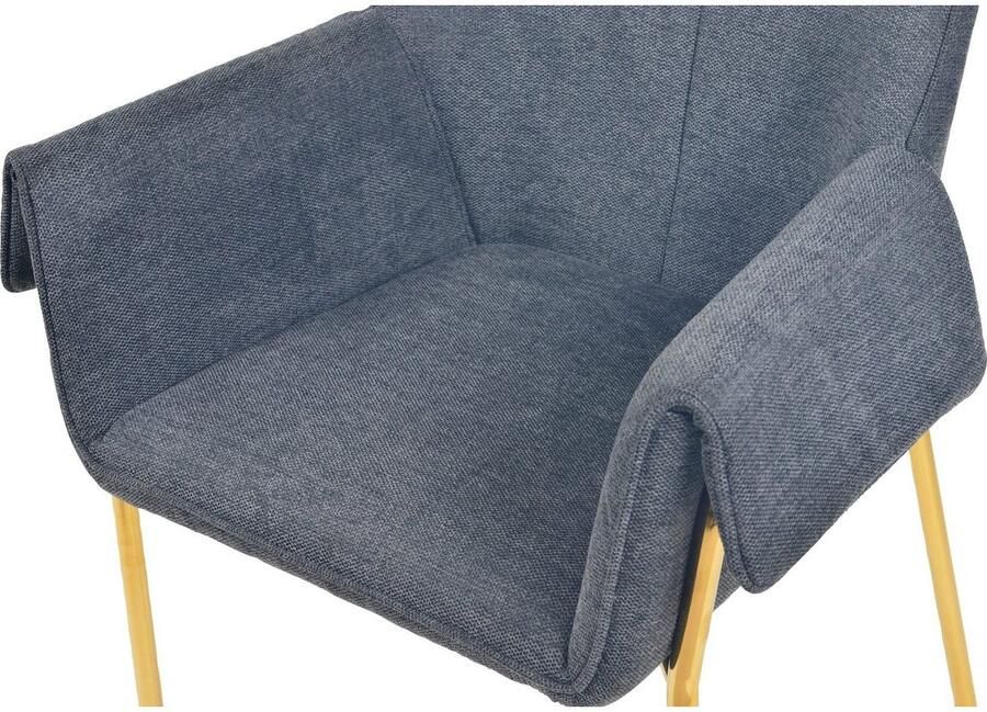 Kayoom Eetkamerstoel Stoel Kelsey gepolsterde rugleuning en zitting comfortabel gedekte kussenkleuren praktische armleuningen (1 stuk) - Foto 6