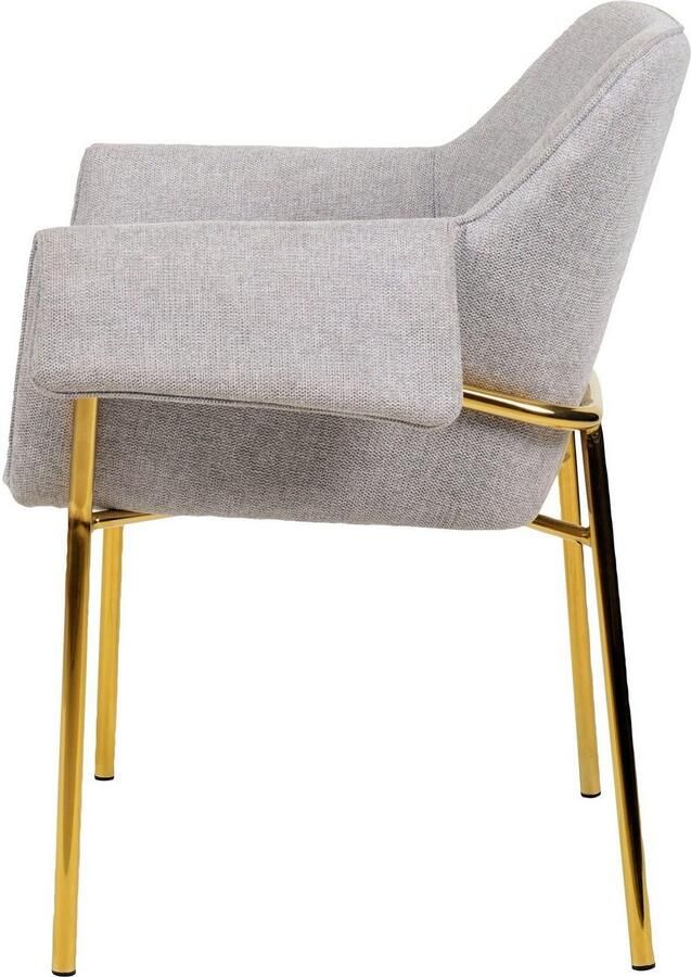 Kayoom Eetkamerstoel Stoel Kelsey gepolsterde rugleuning en zitting comfortabel gedekte kussenkleuren praktische armleuningen (1 stuk) - Foto 7