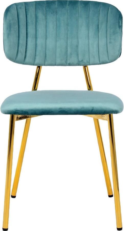 Kayoom Eetkamerstoel Stoel Kian 125 2-delige set filigraan metalen frame onderhoudsvriendelijke fluwelen bekleding (set 2 stuks) - Foto 8