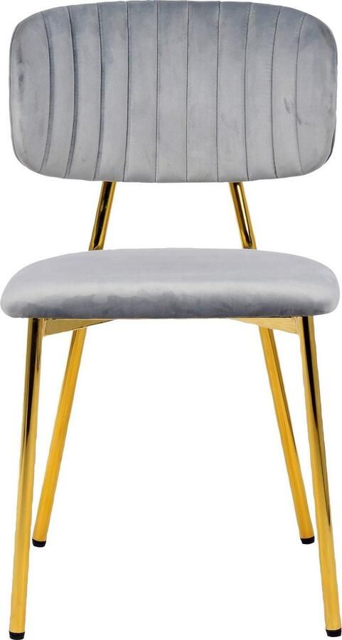 Kayoom Eetkamerstoel Stoel Kian 125 2-delige set filigraan metalen frame onderhoudsvriendelijke fluwelen bekleding (set 2 stuks) - Foto 8