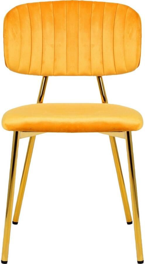 Kayoom Eetkamerstoel Stoel Kian 125 2-delige set filigraan metalen frame onderhoudsvriendelijke fluwelen bekleding (set 2 stuks) - Foto 8