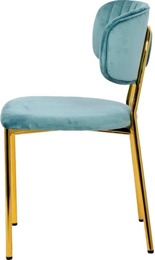 Kayoom Eetkamerstoel Stoel Kian 125 2-delige set filigraan metalen frame onderhoudsvriendelijke fluwelen bekleding (set 2 stuks) - Foto 6