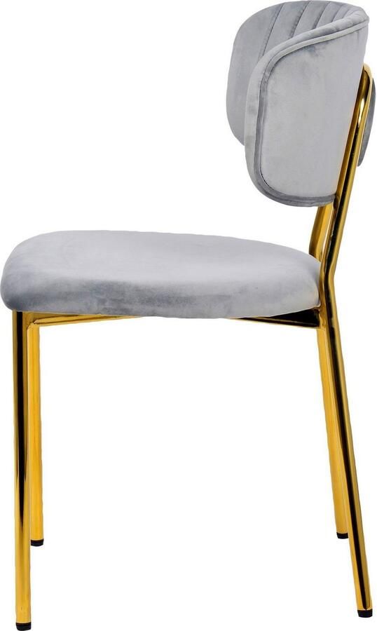 Kayoom Eetkamerstoel Stoel Kian 125 2-delige set filigraan metalen frame onderhoudsvriendelijke fluwelen bekleding (set 2 stuks) - Foto 6