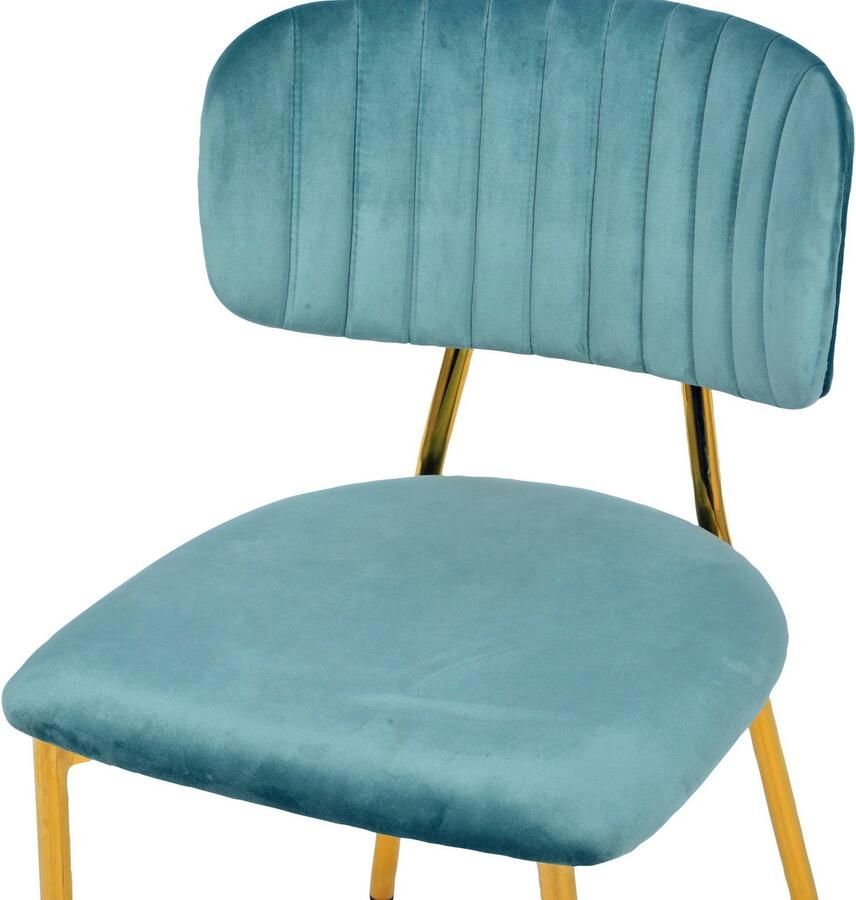 Kayoom Eetkamerstoel Stoel Kian 125 2-delige set filigraan metalen frame onderhoudsvriendelijke fluwelen bekleding (set 2 stuks)