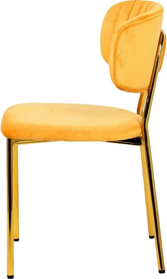 Kayoom Eetkamerstoel Stoel Kian 125 2-delige set filigraan metalen frame onderhoudsvriendelijke fluwelen bekleding (set 2 stuks) - Foto 6