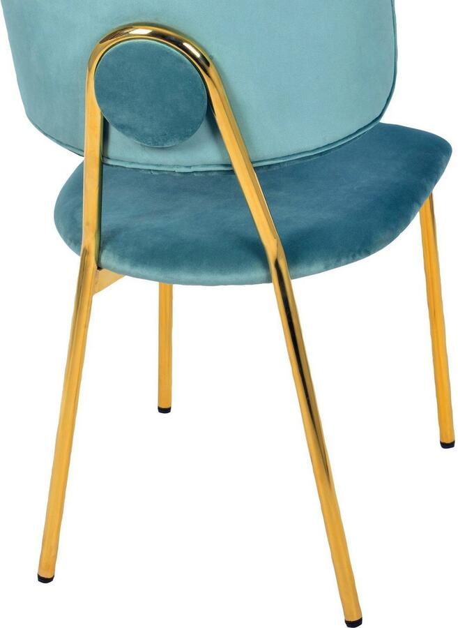 Kayoom Eetkamerstoel Stoel Kian 125 2-delige set filigraan metalen frame onderhoudsvriendelijke fluwelen bekleding (set 2 stuks) - Foto 3