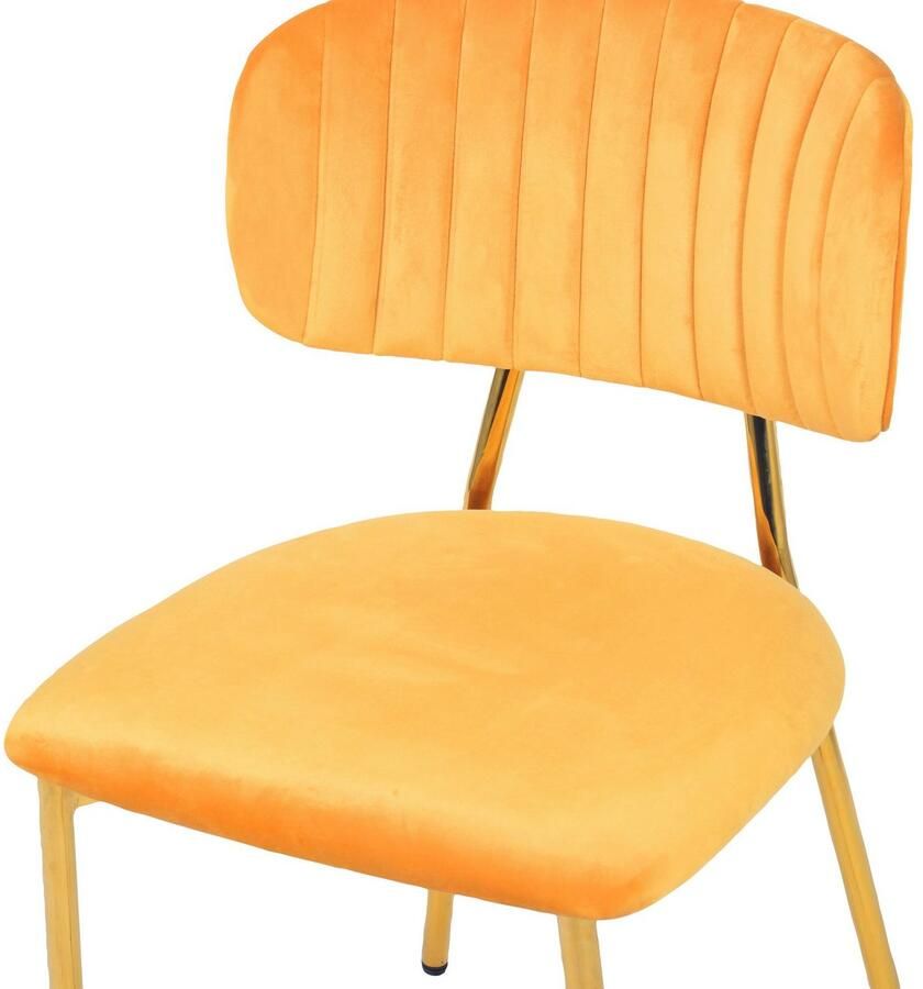 Kayoom Eetkamerstoel Stoel Kian 125 2-delige set filigraan metalen frame onderhoudsvriendelijke fluwelen bekleding (set 2 stuks)