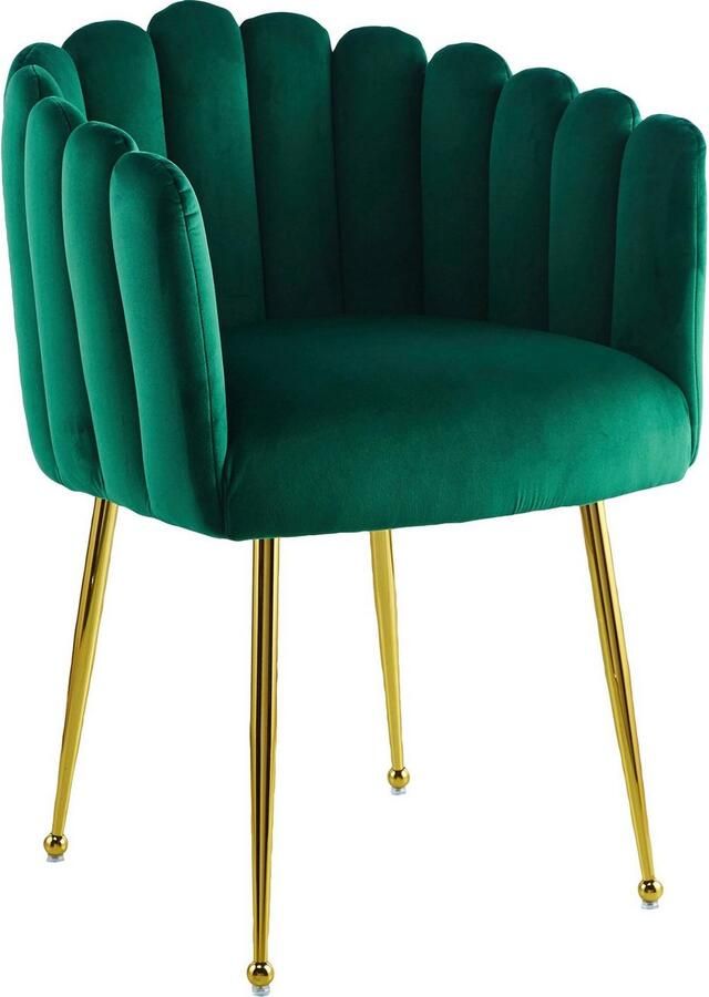 Kayoom Eetkamerstoel Stoel Mucha decoratieve luxe stoel fluweelzachte bekleding aantrekkelijk verkrijgbaar in edele kleuren (1 stuk) - Foto 4