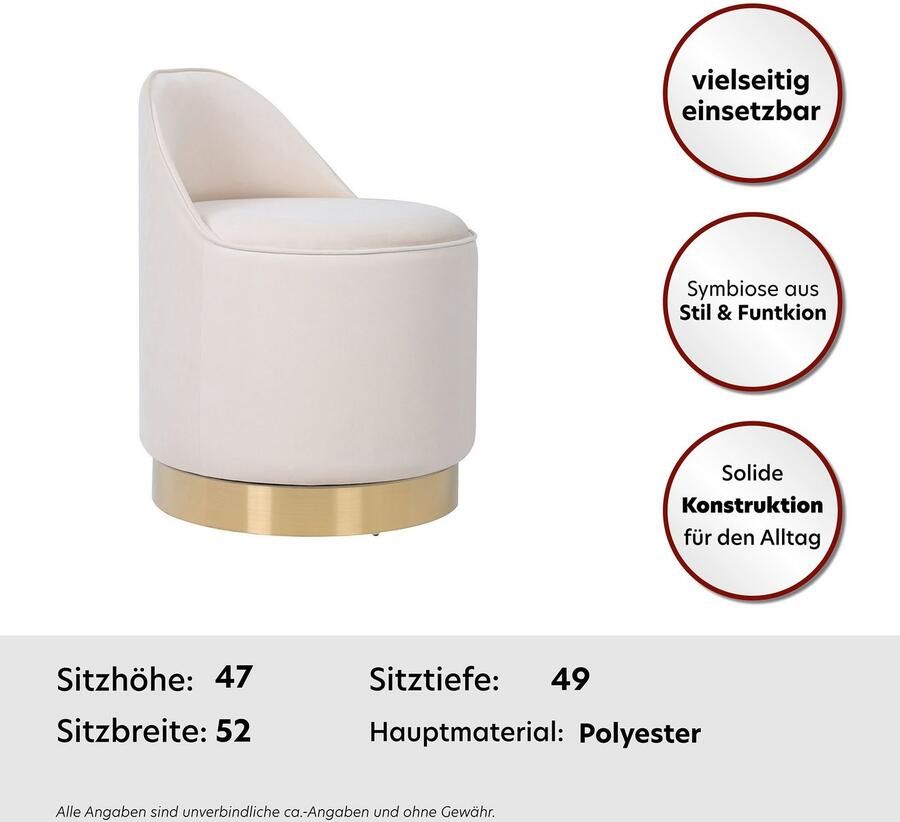 Kayoom Fauteuil Draaikruk Viktor 125 draaikruk in modern design opbergruimte aan de binnenkant (1 stuk) - Foto 2