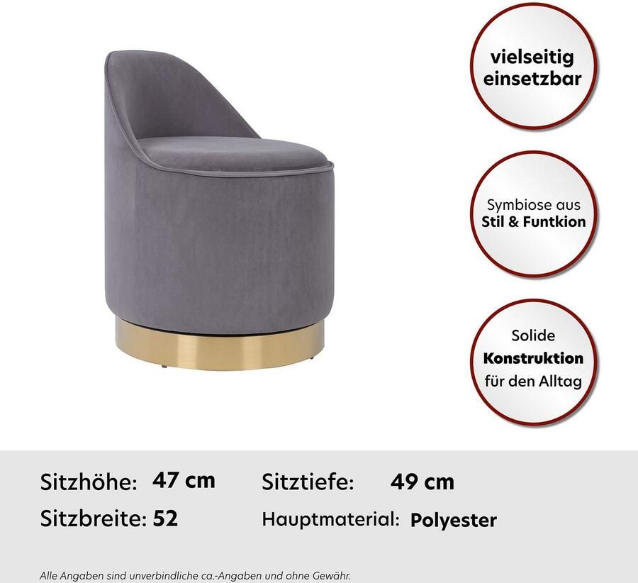 Kayoom Fauteuil Draaikruk Viktor 125 draaikruk in modern design opbergruimte aan de binnenkant (1 stuk) - Foto 2